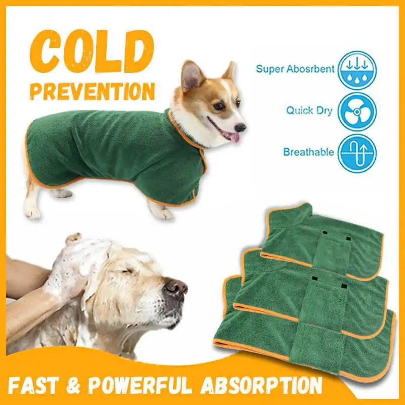 Pawfect Wraps Dog Bathrobe