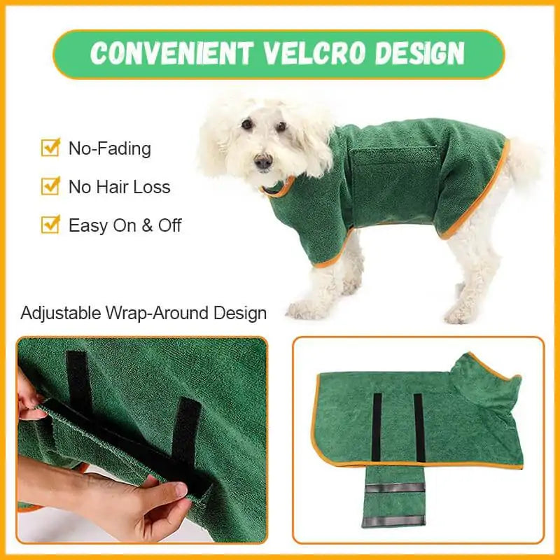 Pawfect Wraps Dog Bathrobe